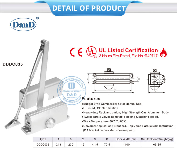 adjusting automatic door closer 자동 도어 클로저 조정