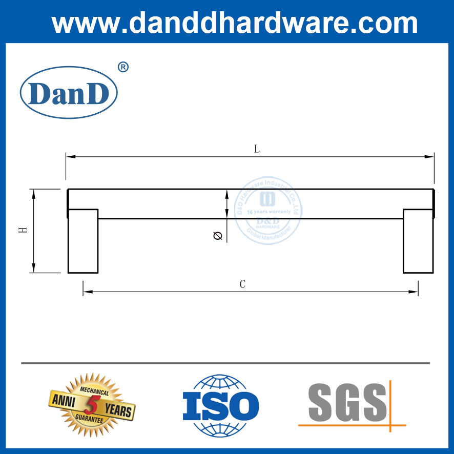 스테인레스 스틸 드레서 서랍은 캐비닛-DDFH030용 주방 핸들을 처리합니다.