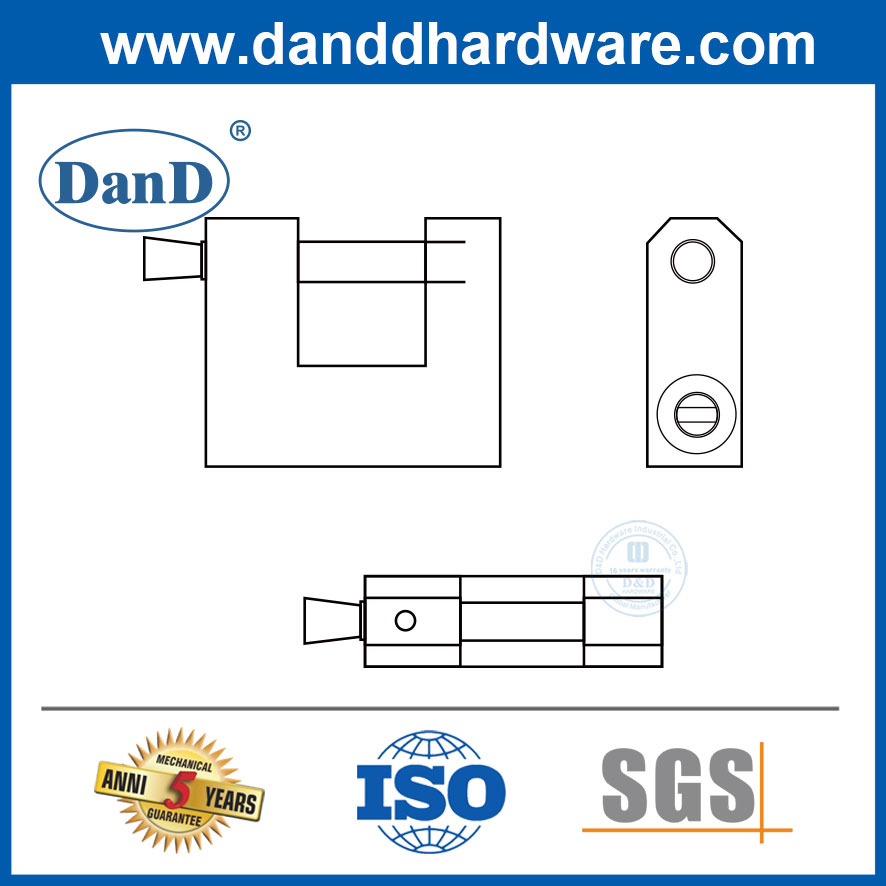 60mm 황동 마스터락 자물쇠 스테인레스 스틸 마스터 야외 자물쇠-DDPL008