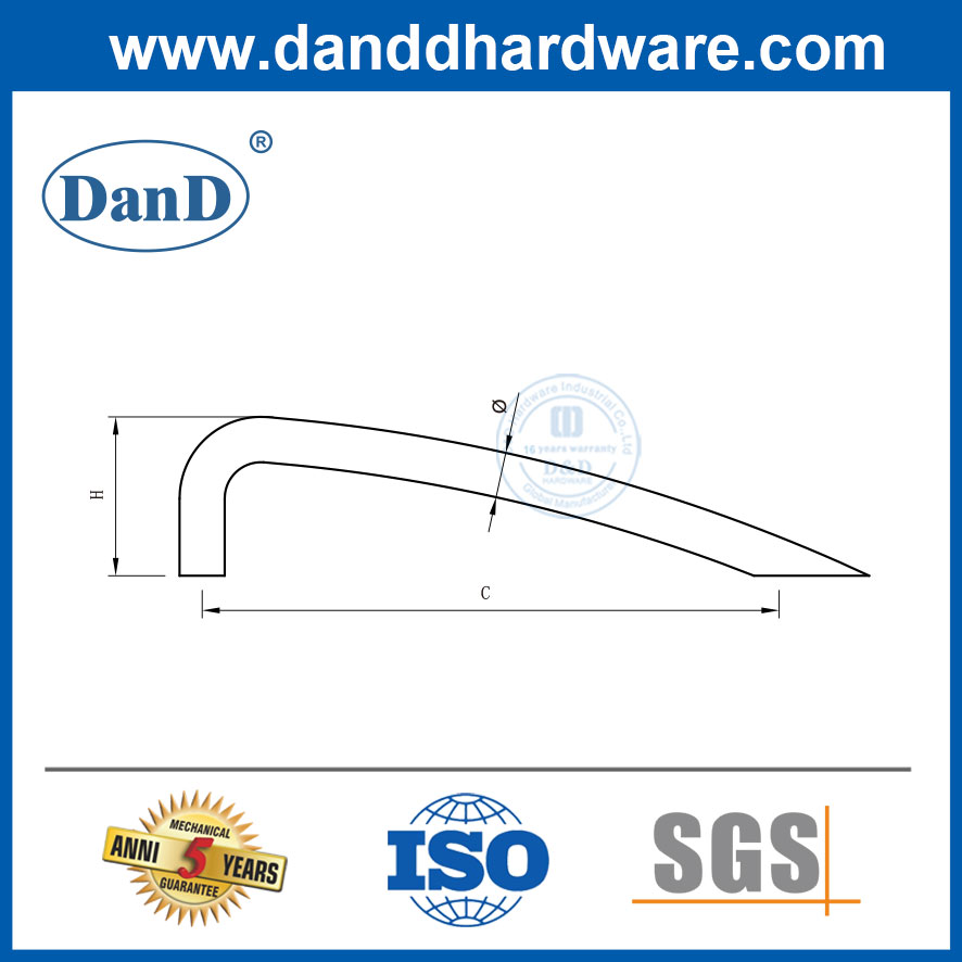 스테인레스 스틸 현대 부엌 캐비닛 도어 핸들 -DDFH026