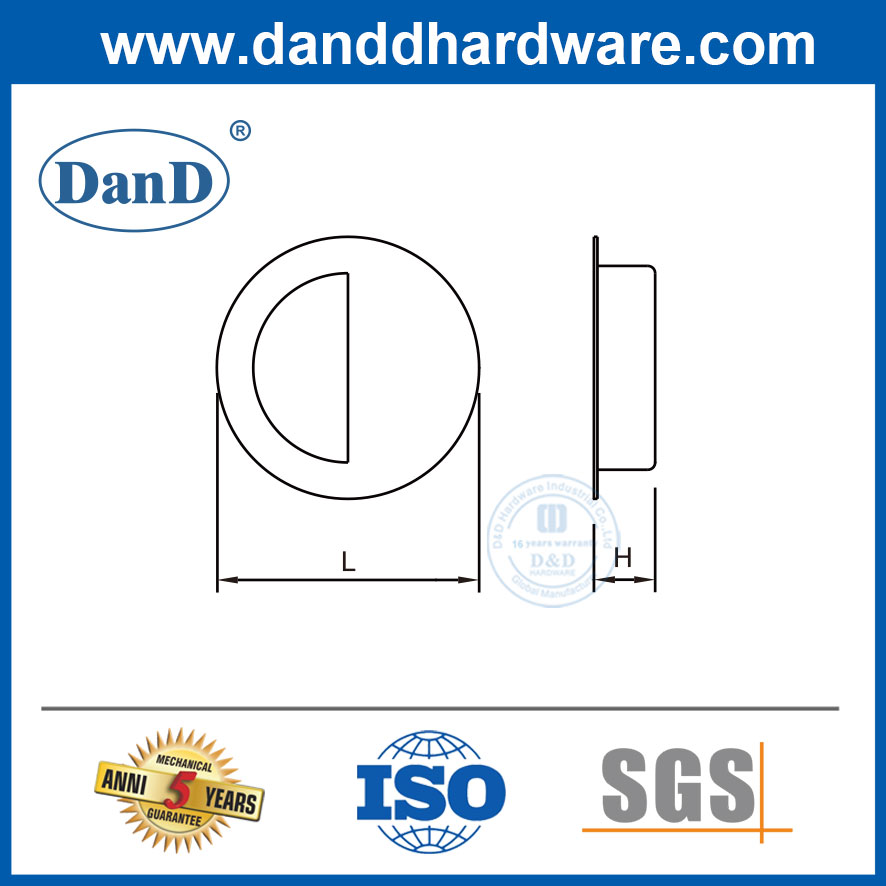 가구 핸들 및 당김 스테인레스 스틸 라운드 드로우 풀 핸들 드레서-DDFH079