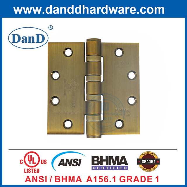 ANSI 등급 1 헤비 듀티 앤티크 청동 스테인레스 스틸 BHMA 도어 Hinge-DDSS001-ANSI-1-4.5x4.5x4.6