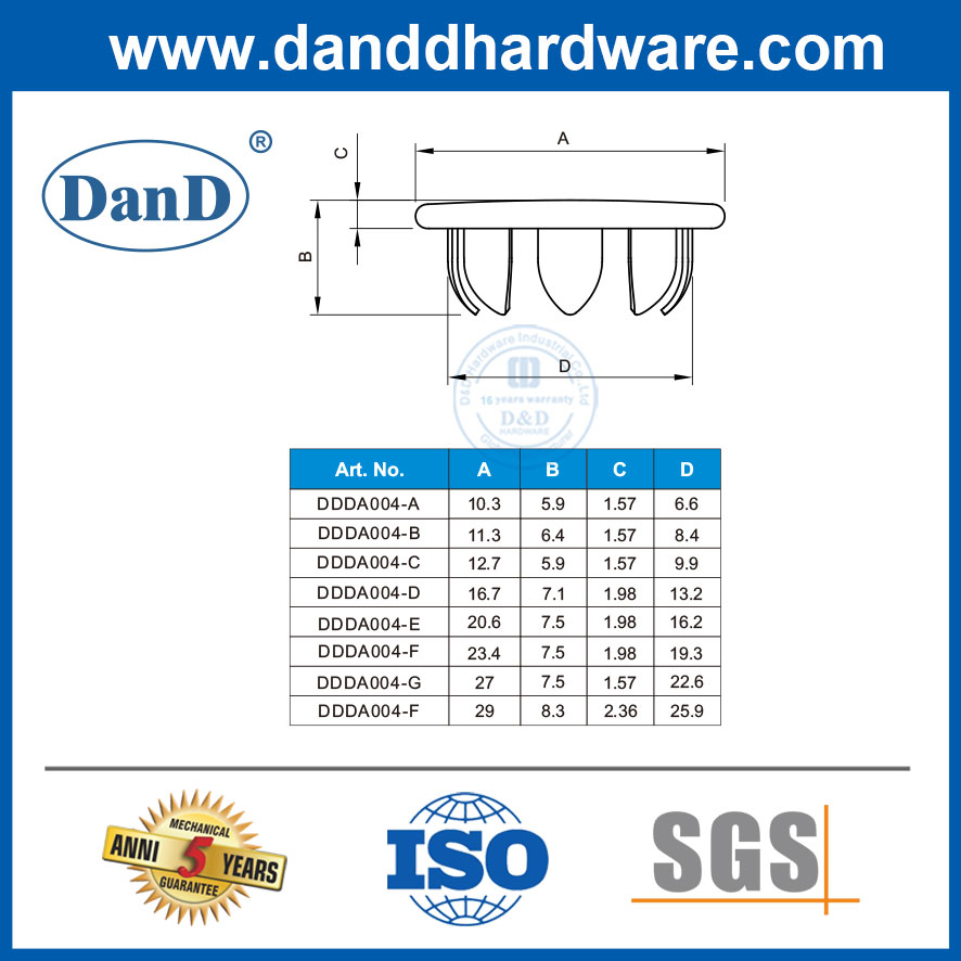 캐비닛 가구 Austempered 탄소 단추 중공 금속 문 강철 구멍 Plugs-DDDA004