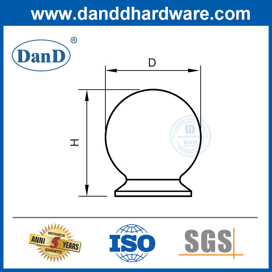 드레서-DDFH044용 욕실 캐비닛 손잡이 스테인레스 스틸 원형 손잡이