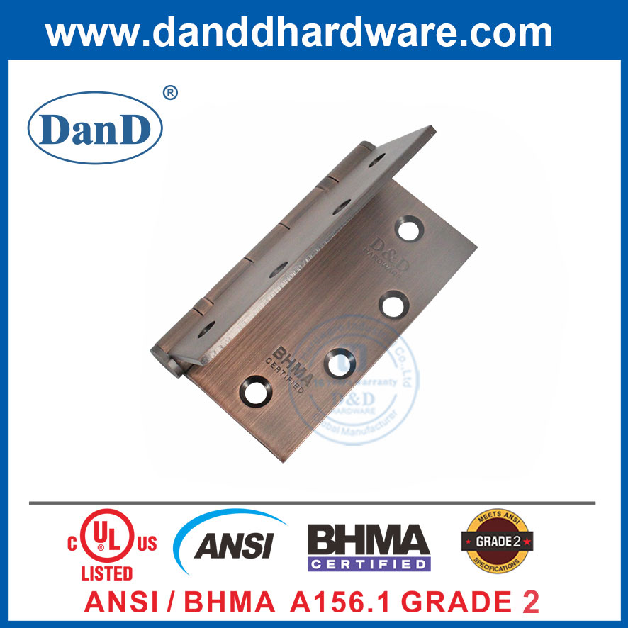 BHMA 2등급 골동품 구리 상업용 현관문 SS Hinge-DDSS001-ANSI-2-4.5x4.5x3.4