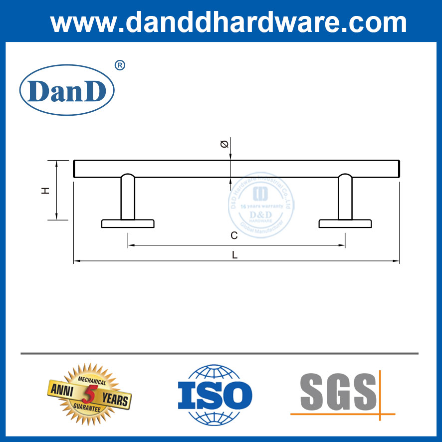 현대 부엌 캐비닛은 스테인레스 스틸 부엌 캐비닛 하드웨어-DDFH042를 처리합니다