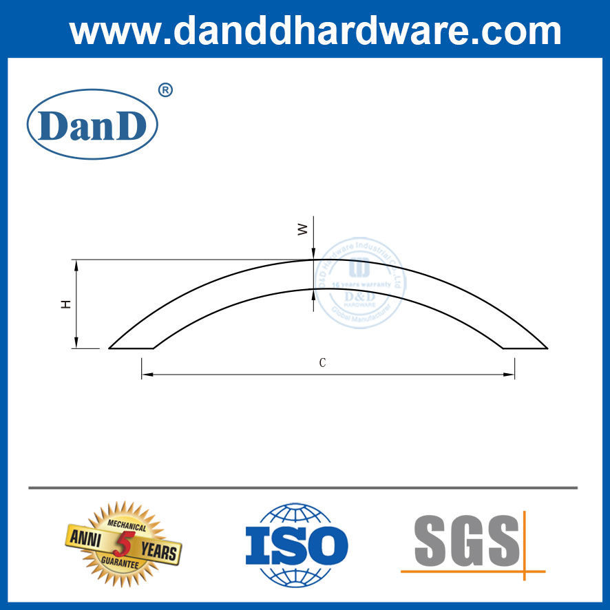 현대식 스테인레스 스틸 주방 도어 핸들 캐비닛 서랍 풀 -DDFH022