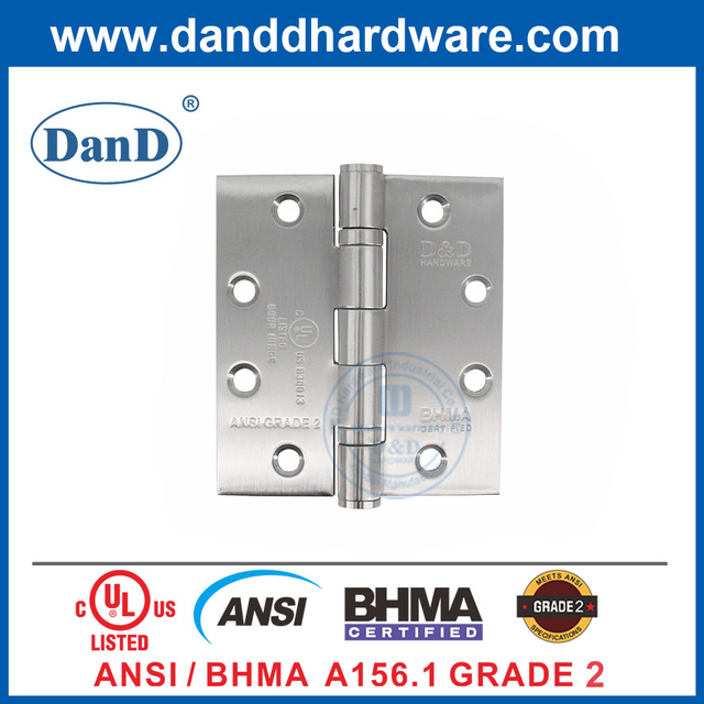 ANSI/BHMA 등급 2 실버 외부 도어 힌지, UL 화재 등급-DDSS001-ANSI-2-4.5x4x3.4