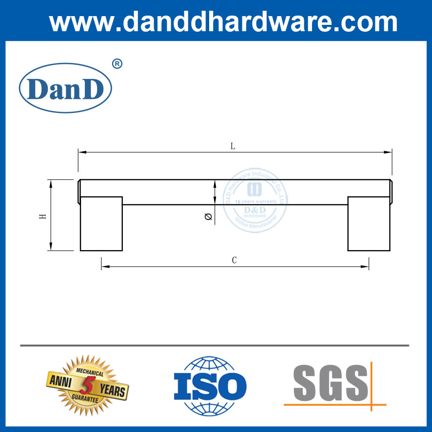 주방 캐비닛은 스테인레스 스틸 가구 하드웨어 캐비닛 Pulls-DDFH023을 처리합니다.