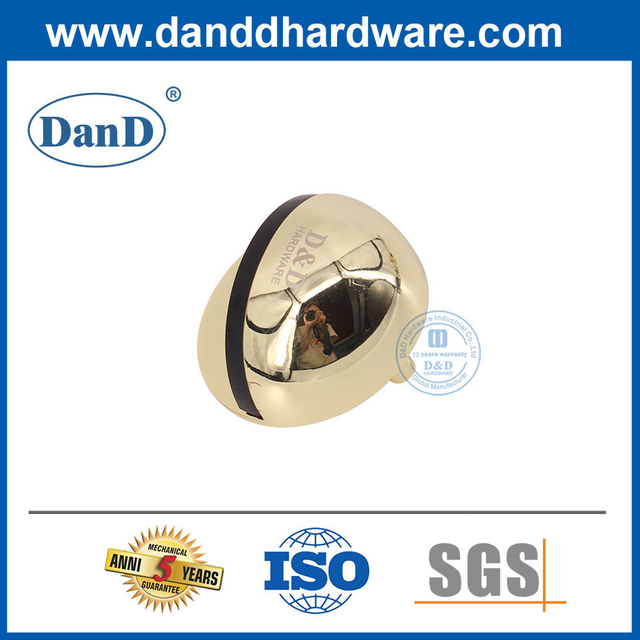 바닥 장착형 도어 스톱 폴란드어 황동 아연 합금 나무 도어 스톱-DDDS004