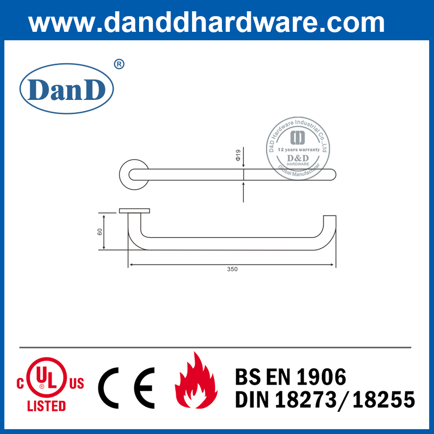 SS304 핸들 모양 길이 디자인 튜브 레버 비활성화 핸들-DDTH037