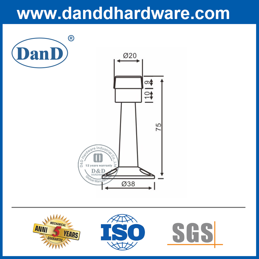 내부 Door-DDDS019를 위한 새로운 디자인 아연 합금 벽 도어 스톱