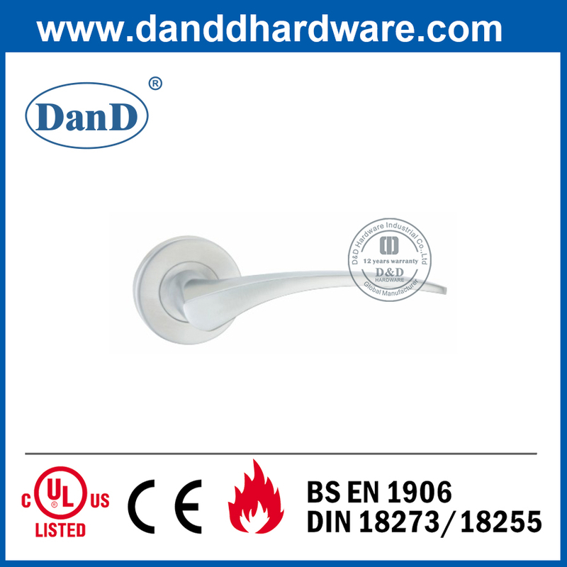 SUS304 원형 로제트 상업용 실외 레버 도어 핸들-DDSH013