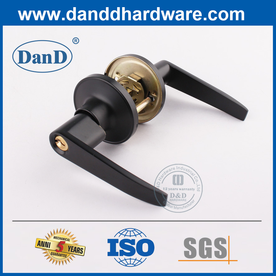 매트 블랙 아연 합금 사무용 기능 Lockset-DDLK094