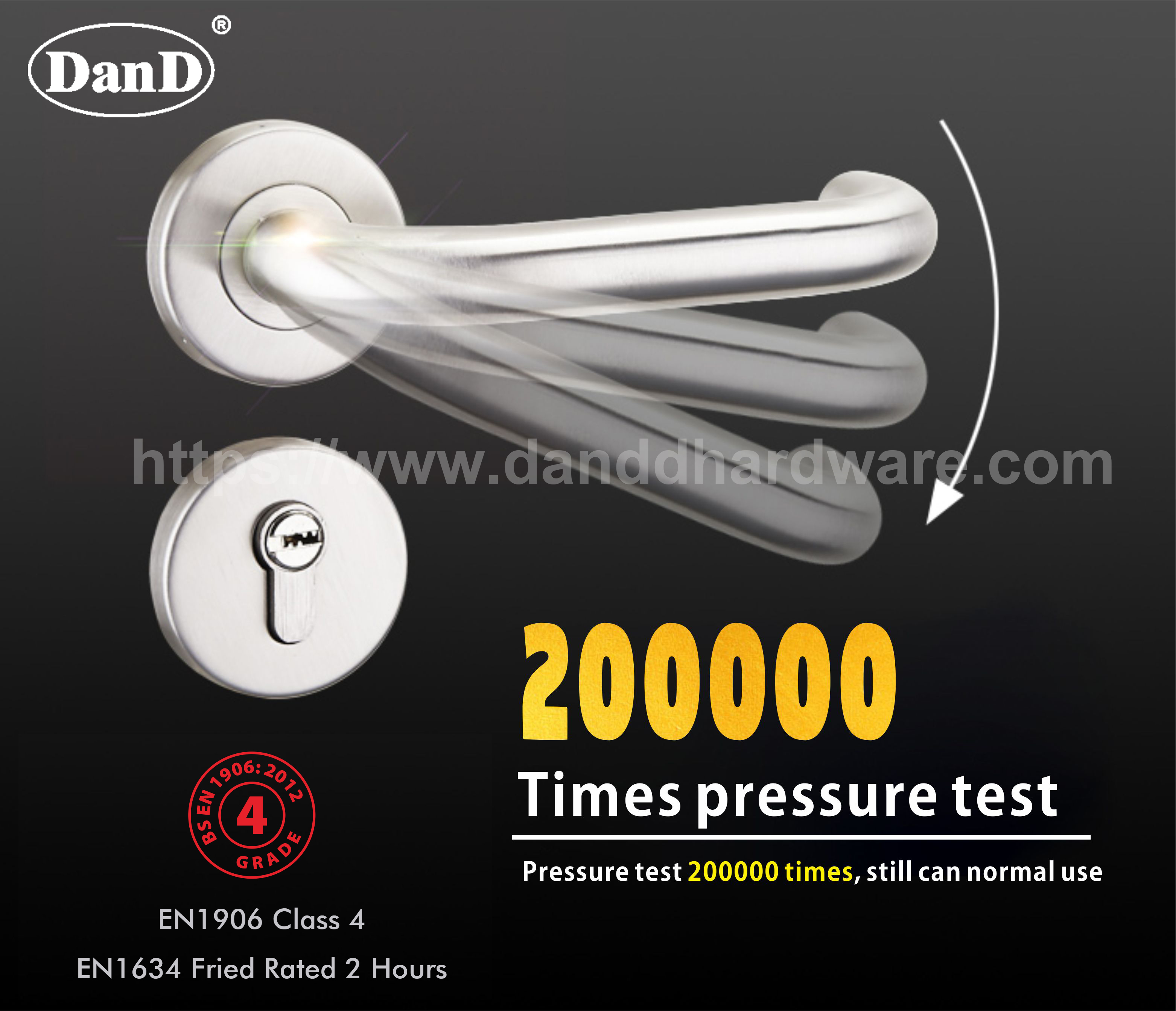 EN1906 스테인레스 스틸 도어 핸들 -D 및 D 하드웨어
