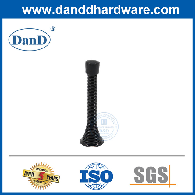 Doors-DDDS054용 검정색 도어 스토퍼 스프링 아연 합금 스테인레스 스틸 벽 정지 장치