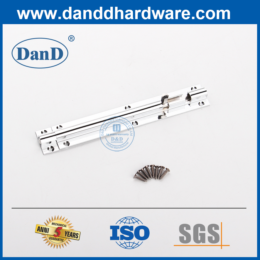 보안 황동 소재 크롬 타워 볼트 6인치 제조사-DDDB016