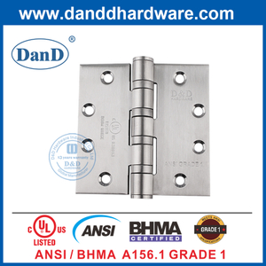 SUS304 UL ANSI 등급 1 실버 헤비듀티 외부 도어 경첩- DDSS001-ANSI-1-4.5x4.5x4.6