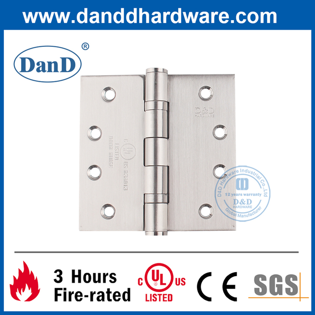 UL 인증-DDSS001-FR-4X4X3을 갖춘 4인치 스테인레스 스틸 304 화재 복합 도어 힌지
