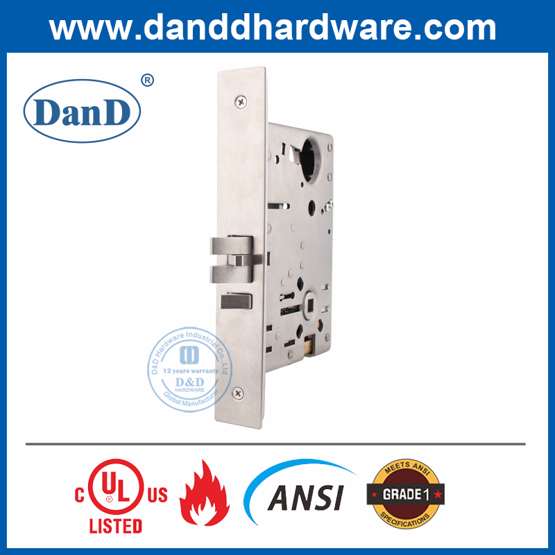 ANSI 등급 1 SS304 보조 데드 래치 장붓구멍 도어 잠금장치-DDAL31