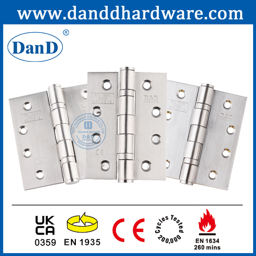 EN1634 화재 등급 스테인레스 스틸 CE EN1935 블랙 도어 Hinge-DDSS001-CE-4x4x3