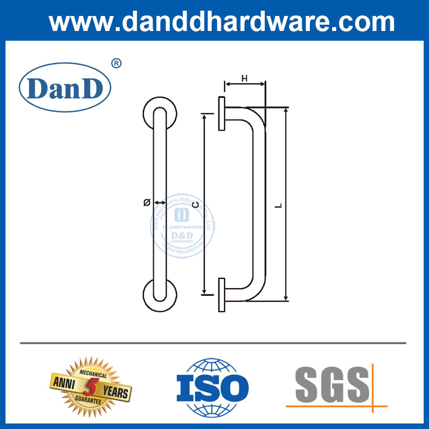 현대 유리 도어 핸들 스테인레스 스틸 단면 도어 슬라이딩 풀 Handle-DDPH019