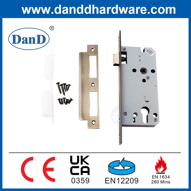 CE EN12209-DDML009-5572와 고품질 보안 골동품 황동 유럽 장붓 구멍 도어 바디 잠금 장치