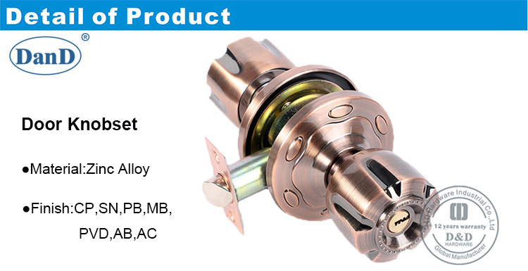 통로 관형 손잡이 세트-DDLK052-D 및 D 하드웨어
