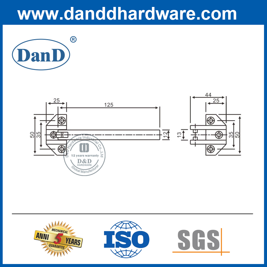아연 합금 높은 보안 실버 스윙 도어 가드-DDDG009