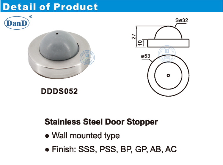 벽에 있는 도어 스토퍼