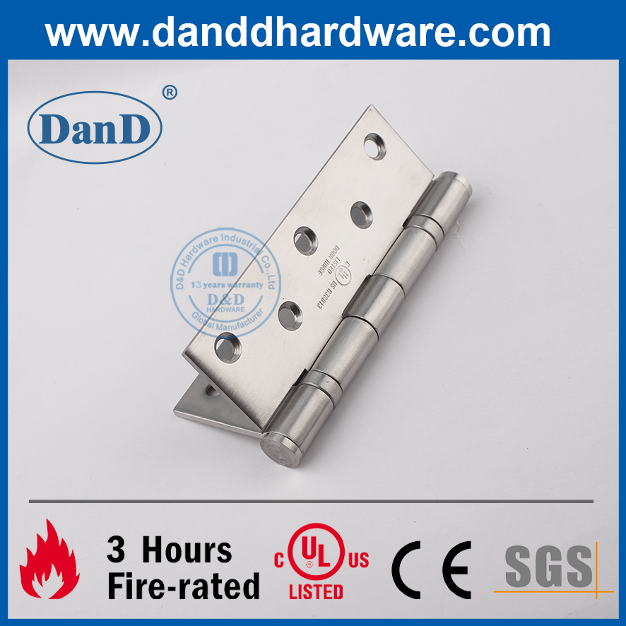 UL 등록 SUS201 정사각형 코너 완전 장붓 구멍 방화문 Hinge-DDSS005-FR-5x3.5x3.0