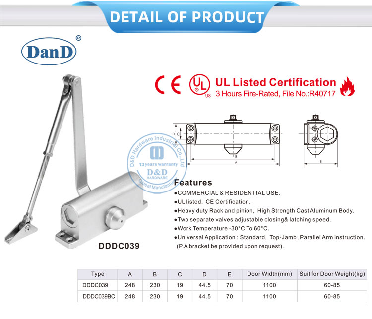 상업용 도어 클로저 조정