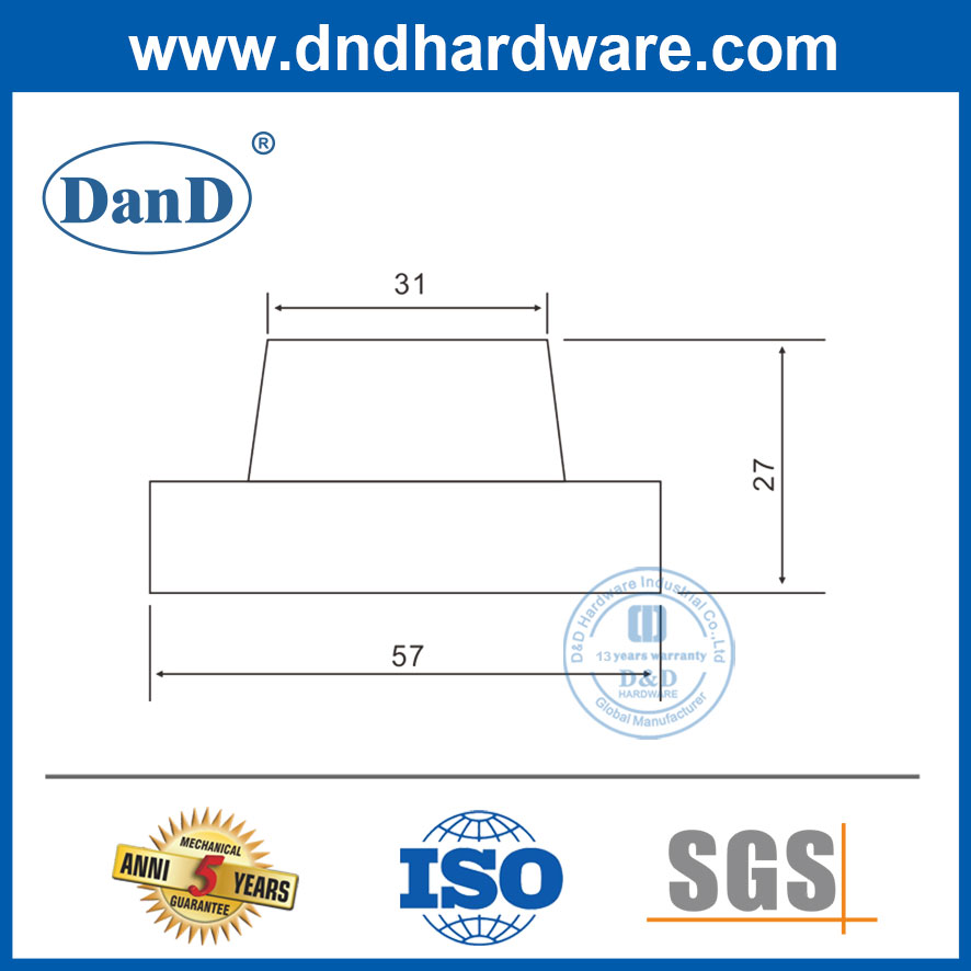 벽 도어 스톱 모던 스테인레스 스틸 원형 도어 손잡이 스토퍼-DDDS023