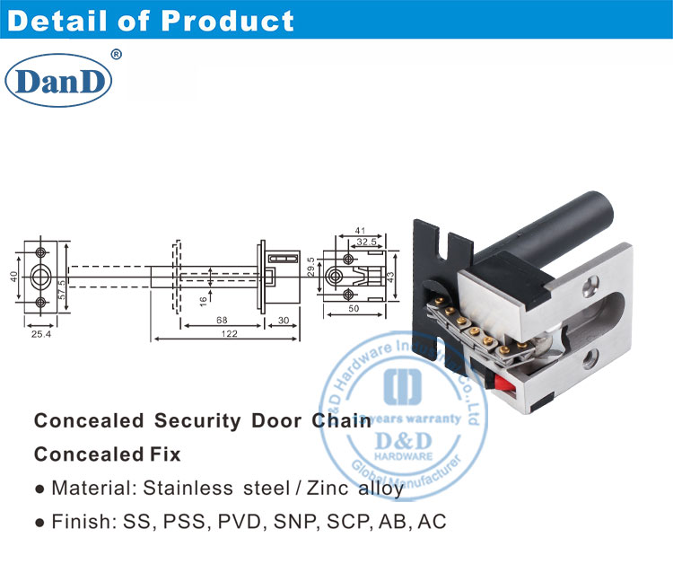 문에 체인 잠금 장치
