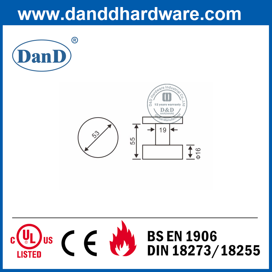 304 등급 아파트 건물 -DDTH029 용 특수 장붓 구멍 둥근 문 손잡이