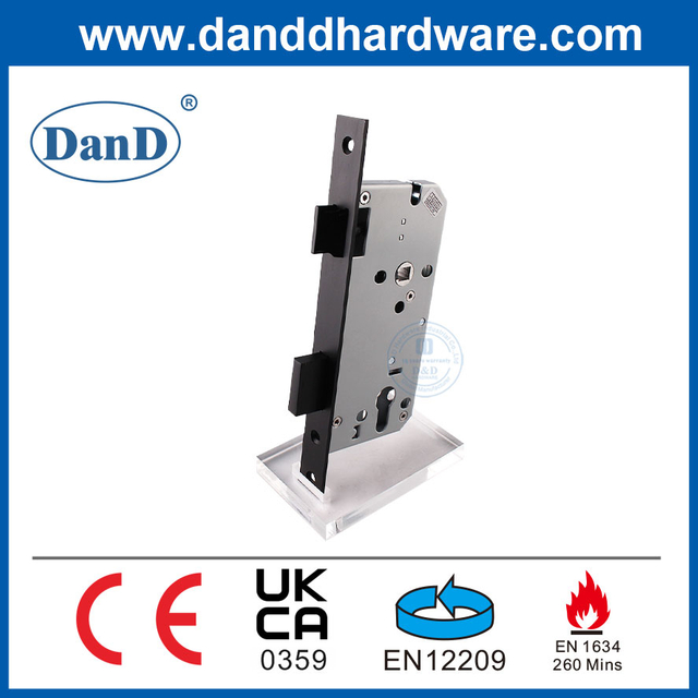 CE 블랙 장붓 구멍 보안 입구 도어 잠금 방화문-DDML009-5572에 대한 스테인레스 스틸 잠금 본체