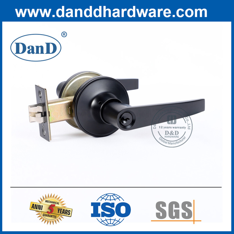 매트 블랙 아연 합금 내부 도어 사일런스 레버 Lockset-DDLK082