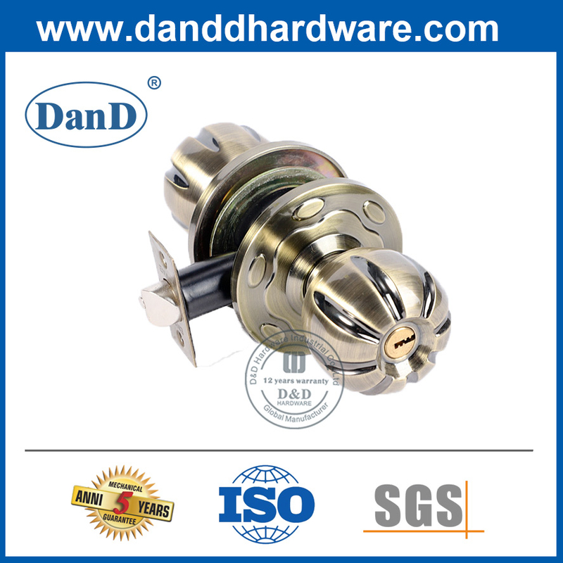 맞춤형 앤티크 황동 패턴 도어 손잡이 Lock-DDLK039