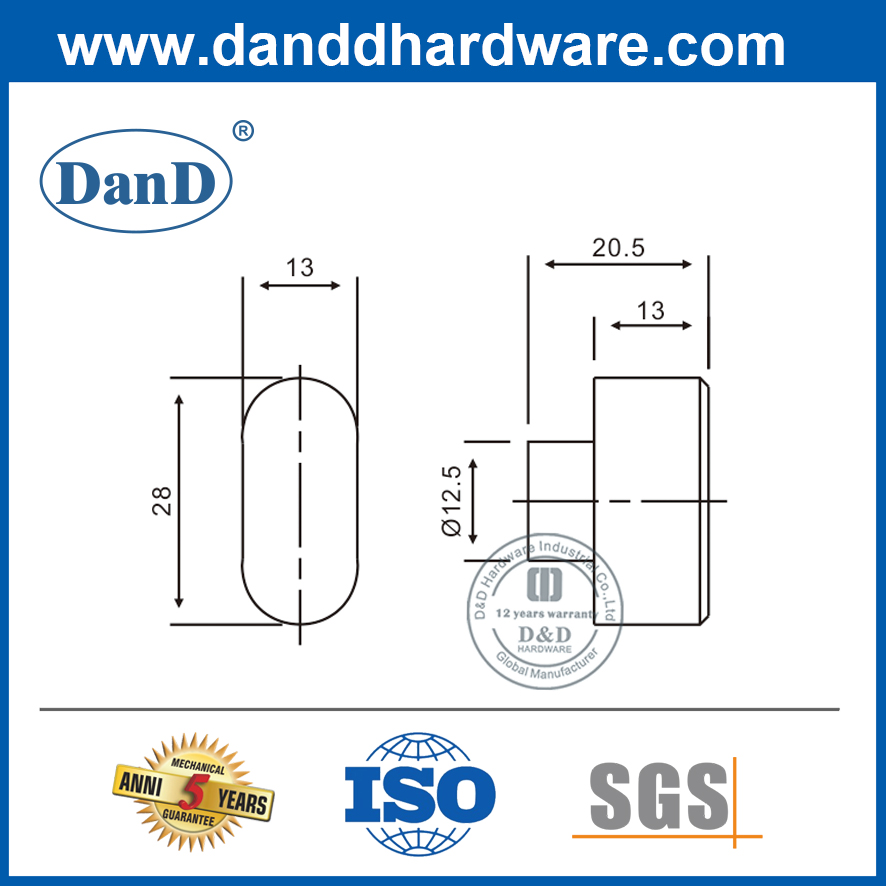 Soild Brass 잠금 실린더 Thumb Turn-DDCT004