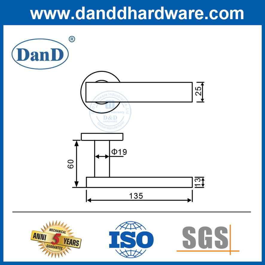 내부 문 손잡이 상업용 문 손잡이 스테인레스 스틸 문 손잡이 외부 -DDTH039
