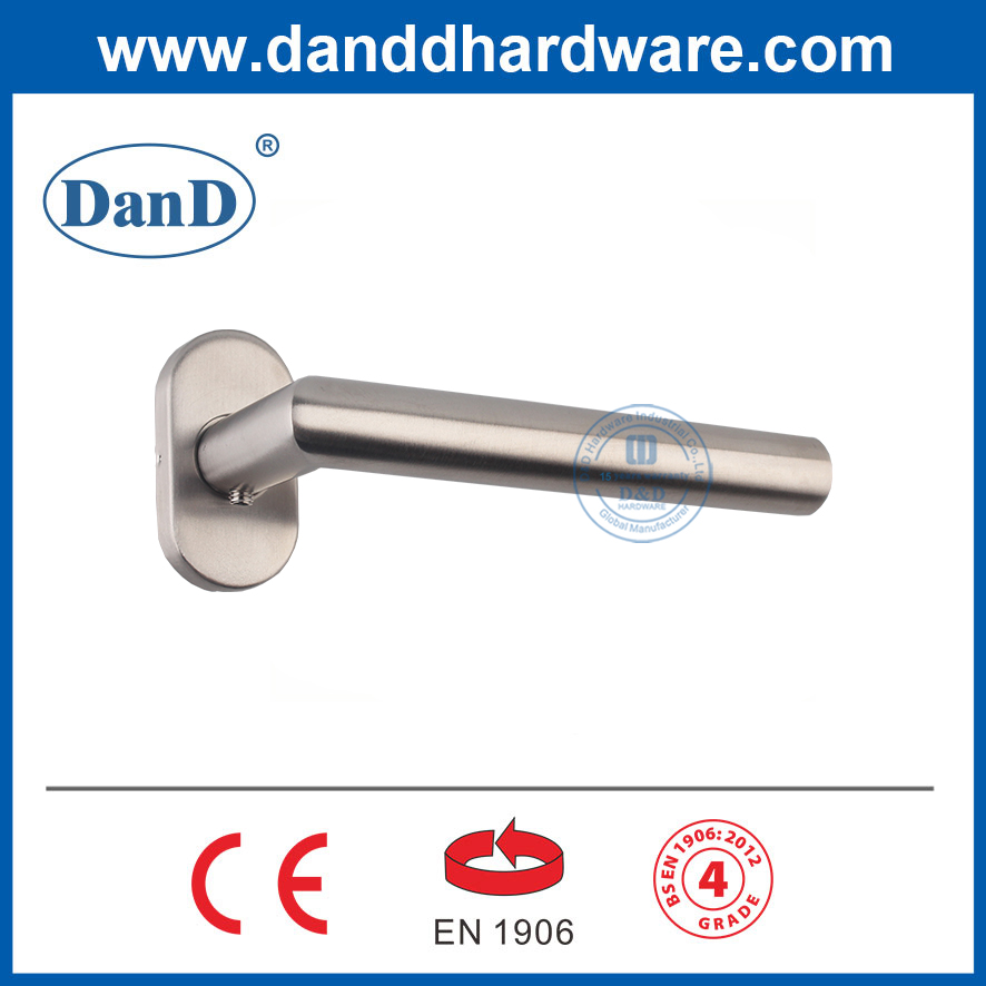 EN1906 등급 4 타원형 장미 문 손잡이 스테인레스 스틸 문 손잡이 Lever-DDTH003