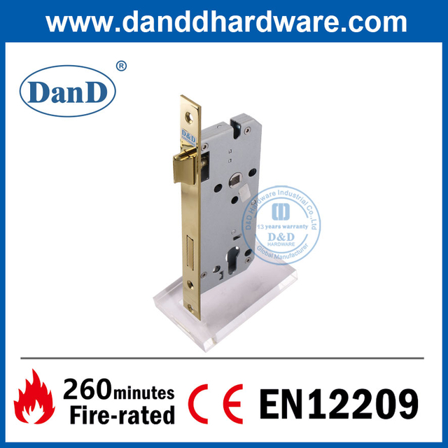 외부 Door-DDML026-4585용 광택 황동 EN12209 SS304 금 불 장붓구멍 자물쇠