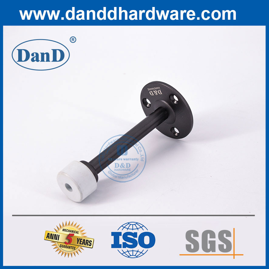 Security-DDDS018를 위한 스테인리스 안쪽 문 마개 검정 금속 문 버팀대