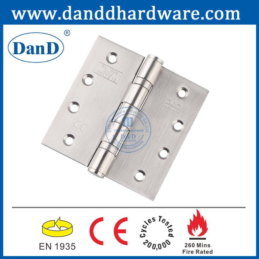CE EN1935 SS201 복합 연기 도어-DDSS001-CE -4X4X3용 270도 경첩