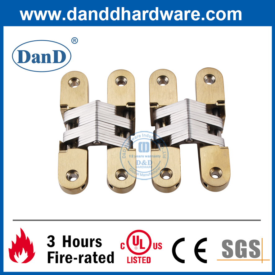 UL CE 인증서 화재 등급 나무로 되는 Door-DDDH003용 새틴 황동 건물 하드웨어