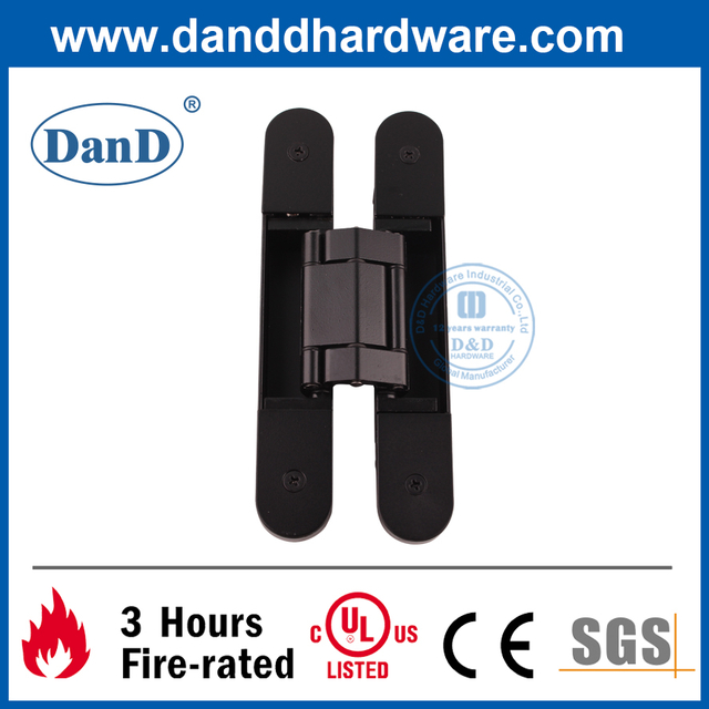 3D 검정색 아연 합금 조정 가능한 헤비 듀티 숨겨진 Hinge-DDCH008-G80