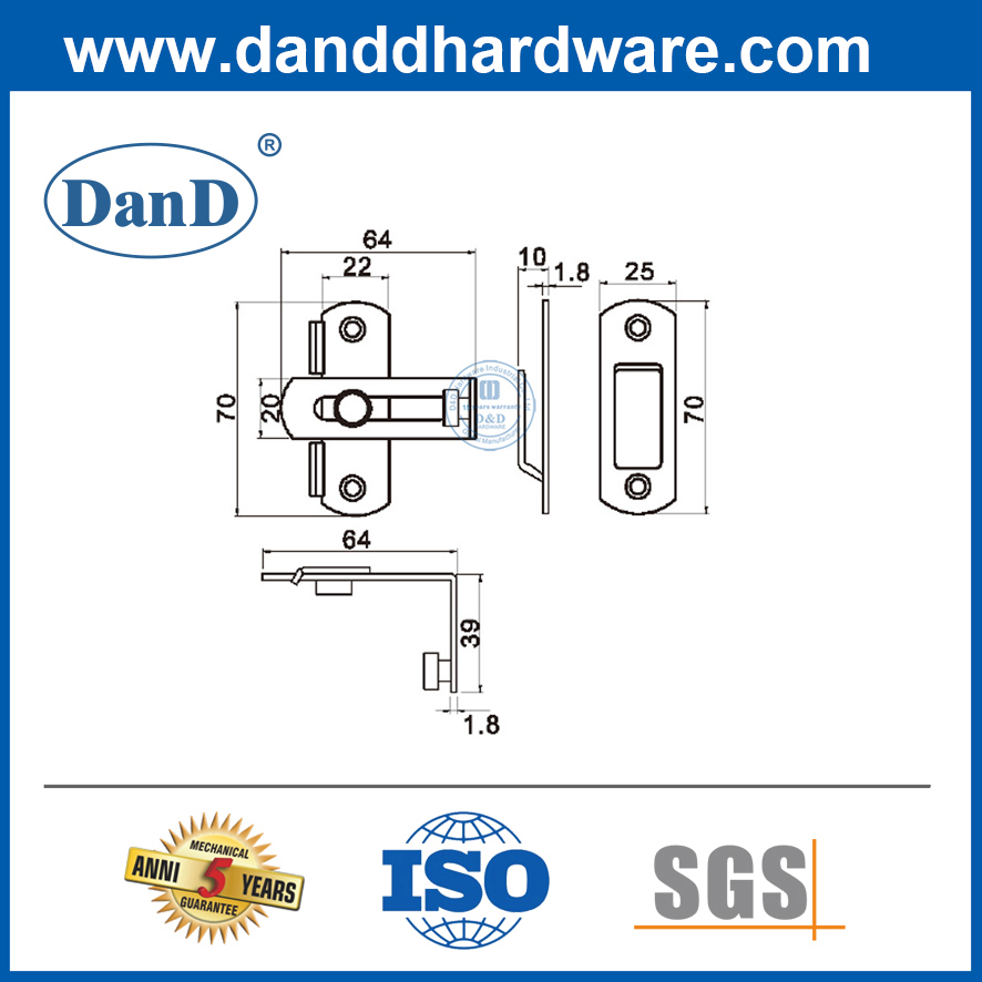 전면 도어-DDDG015용 도어 래치 가드 잠금 스테인레스 스틸 도어 가드
