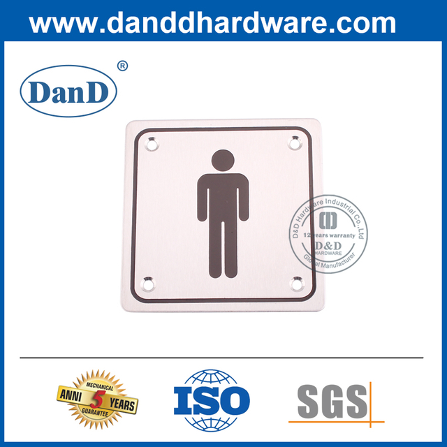 Hotel-DDSP001에 대한 뜨거운 판매 스테인레스 스틸 남성 화장실 표시 플레이트