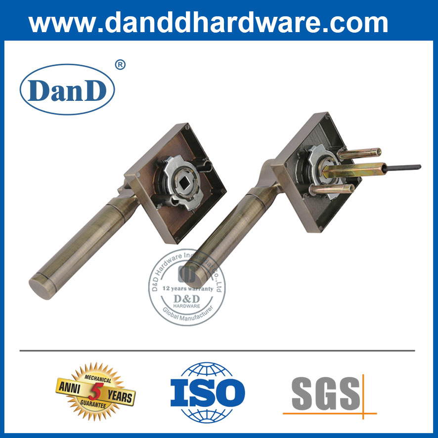 앤티크 황동 아연 합금 사각 입구 기능 Lockset-DDLK089