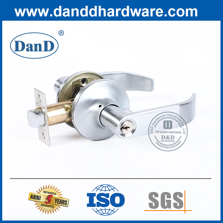 매트 블랙 아연 합금 나무 문 실린더 레버 Lockset-DDLK085